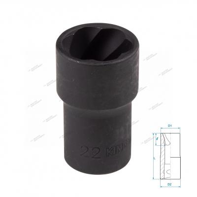 Головка для поврежденного крепежа 1/2"", 22 мм